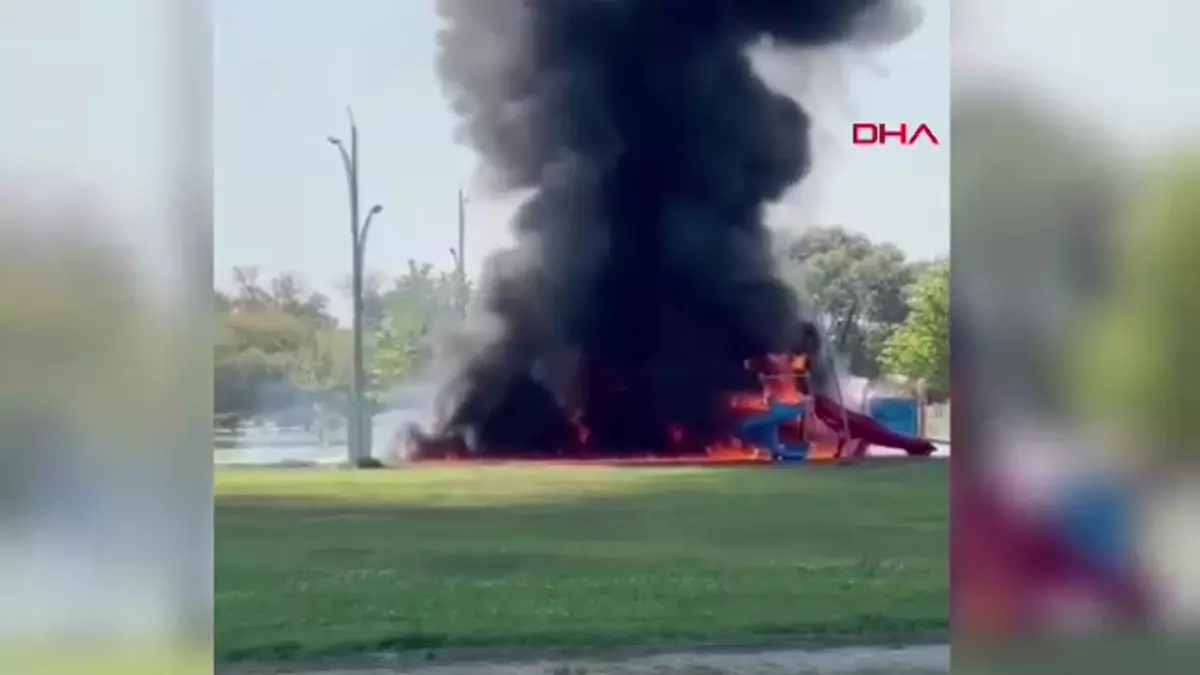 Bismil’de Çocuk Parkında Yangın: Oyun Grupları Kullanılamaz Hale Geldi