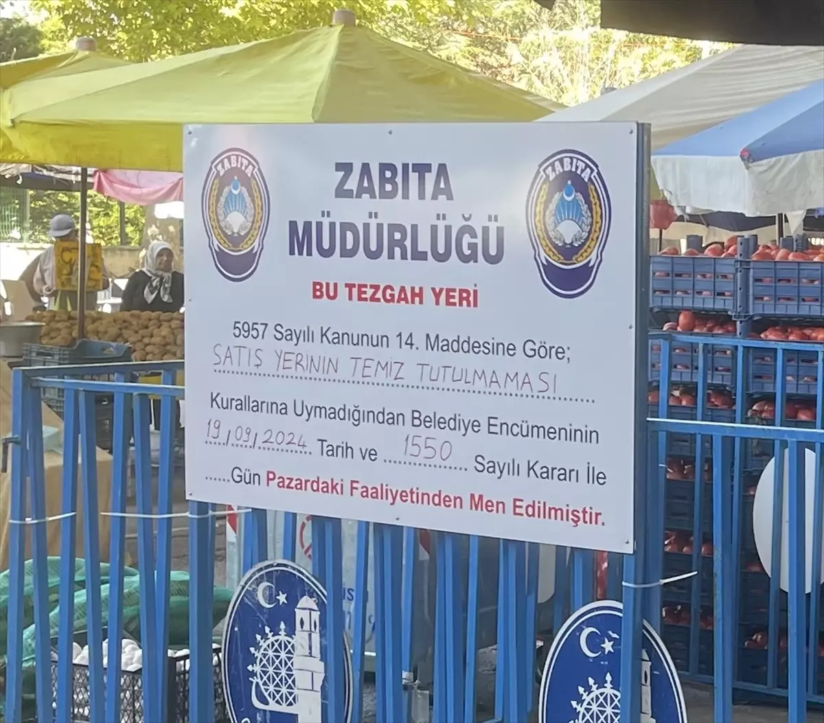 Çorum’da Hijyen İhlali Yapan Esnafa Tezgah Kapatma Cezası