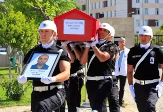 Kalp Krizi Geçiren Polis Memuru Mehmet Yaramış Son Yolculuğuna Uğurlandı