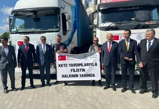 KKTC’den Gazze’ye İnsani Yardım Tırları Gönderildi