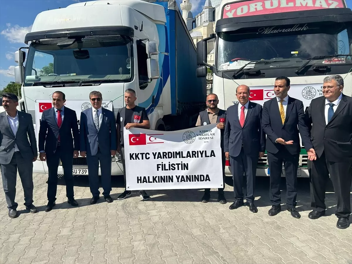 KKTC’den Gazze’ye İnsani Yardım Tırları Gönderildi