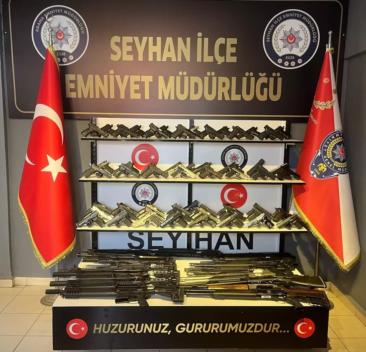 Adana’da 101 Ruhsatsız Silah ve Uyuşturucu Ele Geçirildi