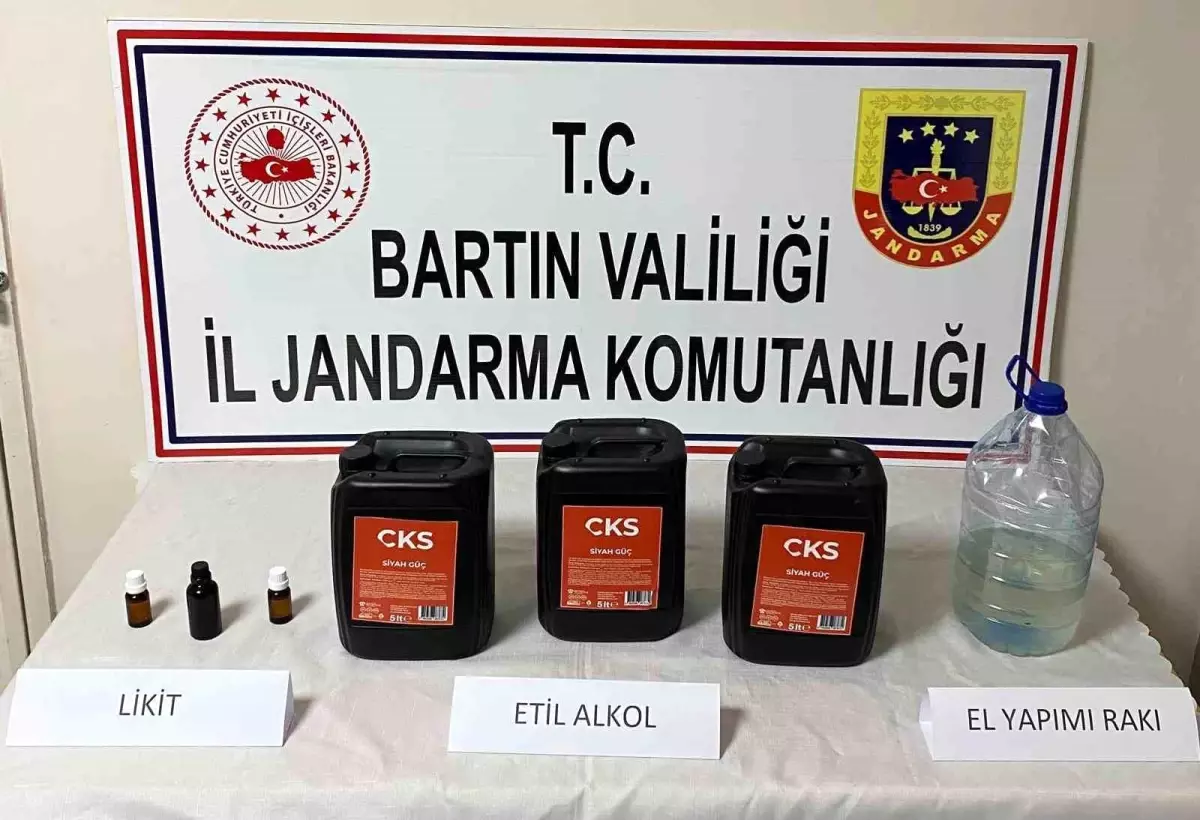 Bartın’da Jandarma Operasyonunda 15 Litre Etil Alkol Ele Geçirildi