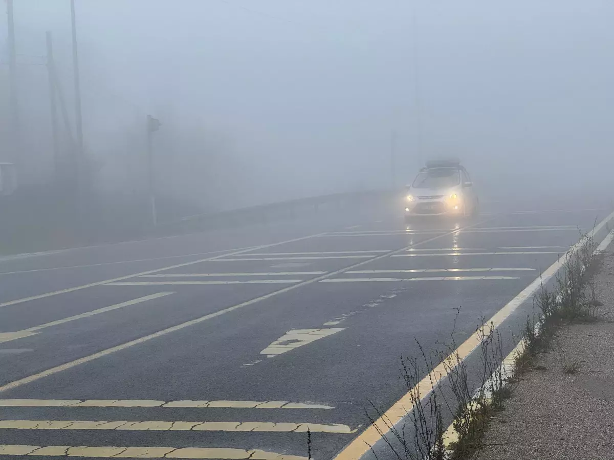 Bolu Dağı’nda Sis Nedeniyle Görüş Mesafesi Düştü