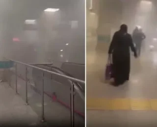 İstanbul Yenikapı metro istasyonunda yangın