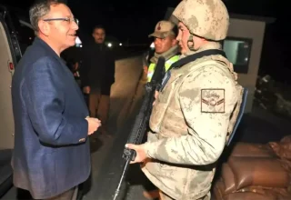 Kars Valisi Ziya Polat, Jandarma Yol Kontrol Noktasını Ziyaret Etti