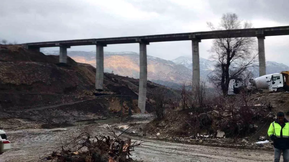 Adıyaman’da Viyadük Çalışmaları Tamamlanmak Üzere