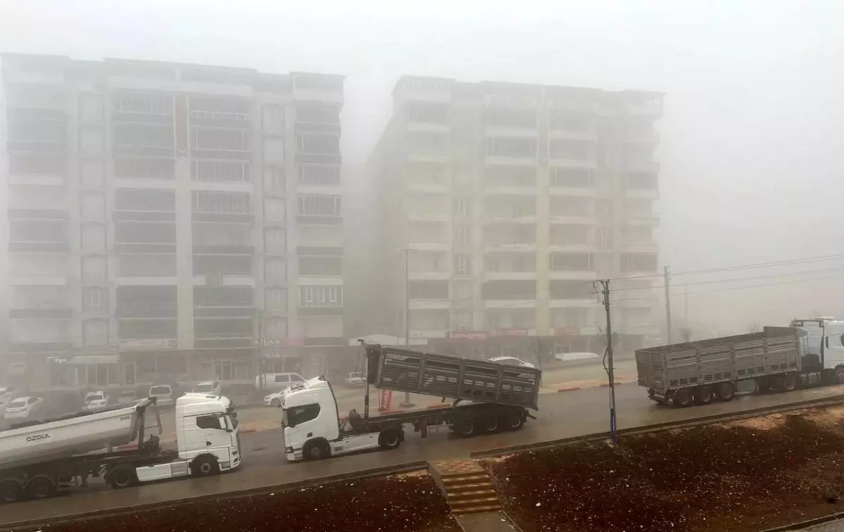 Adıyaman’da Yoğun Sis ve Sağanak Yağış Hayatı Olumsuz Etkiliyor