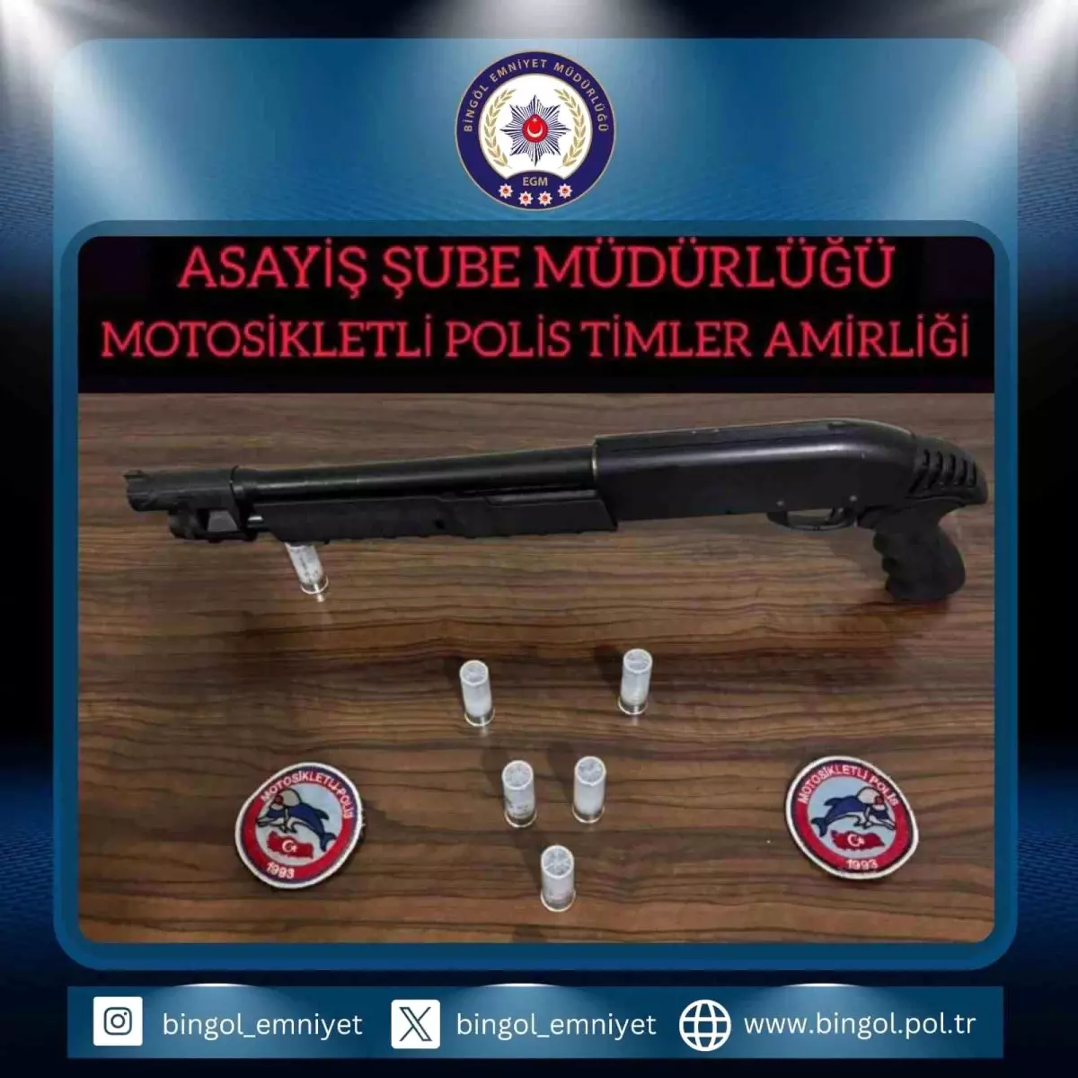 Bingöl’de Polis Denetiminde 2 Tüfek Ele Geçirildi