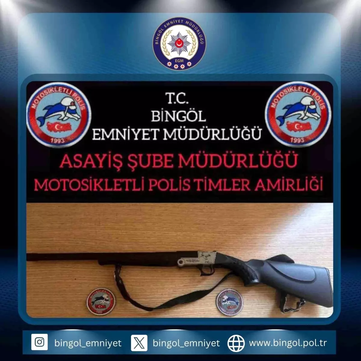 Bingöl’de Ruhsatsız Tüfek Ele Geçirildi