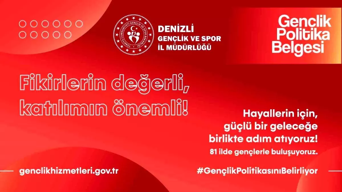 Denizli’de Gençlik Politika Belgesi Vizyon Çalıştayı 19 Aralık’ta Düzenlenecek