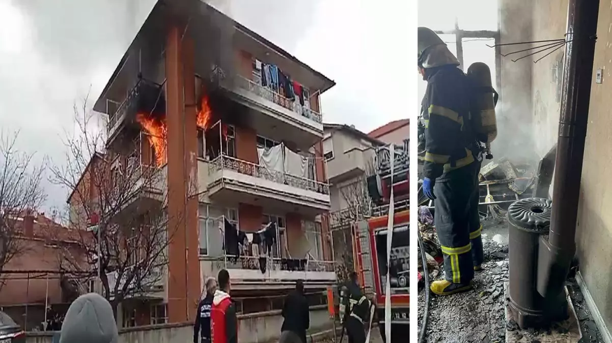 Eşine kızıp çocuğunun da içerisinde bulunduğu evi ateşe vermiş