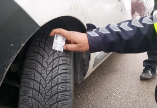 Gümüşhacıköy’de Kış Lastiği Denetimi Yapıldı