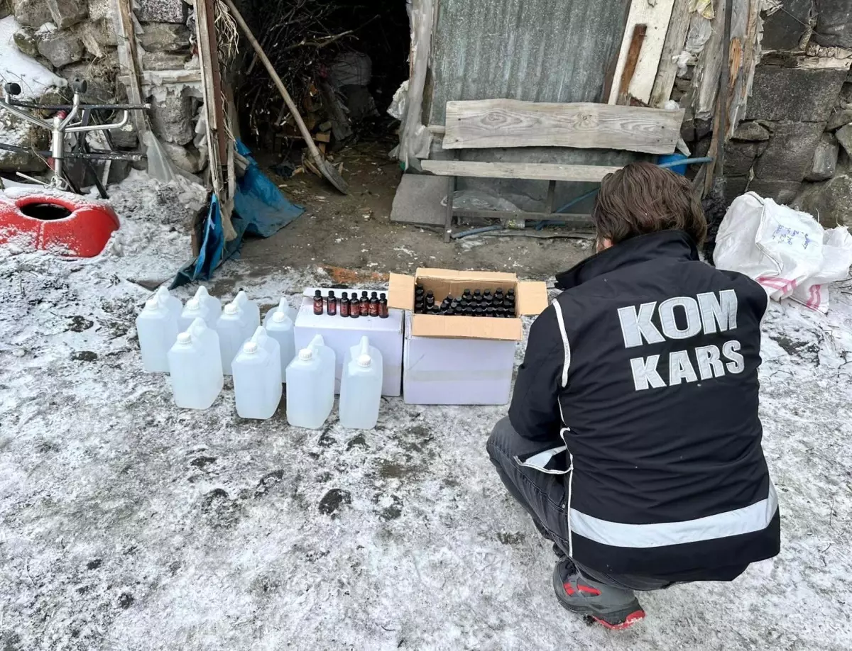 Kars’ta Yılbaşı Öncesi Sahte İçki Operasyonu: 146 Litre Ele Geçirildi