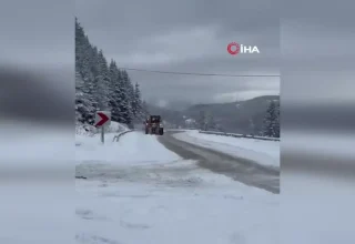 Kastamonu’nun Ilgaz Dağı’nda Kar Yağışı Etkili Oldu