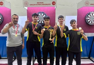 Oltu Mesleki ve Teknik Anadolu Lisesi Dart Takımı İl Birincisi Oldu