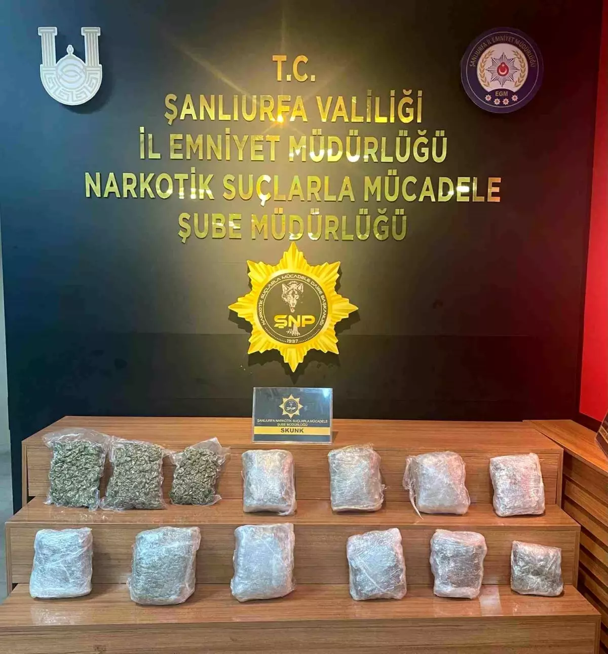 Şanlıurfa’da 11 Kilo 750 Gram Skunk Ele Geçirildi