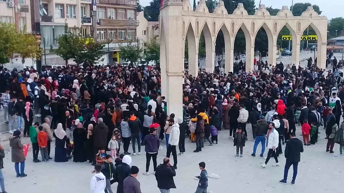 Şanlıurfa’da Suriyeliler Beşşar Esad Rejiminin Çöküşünü Kutluyor