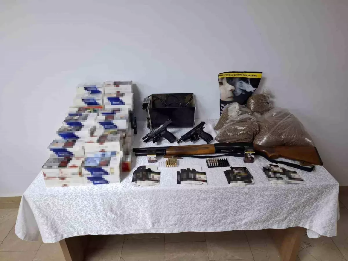 Tokat’ta Jandarma Operasyonu: Ruhsatsız Silahlar ve Kaçak Tütün Ele Geçirildi