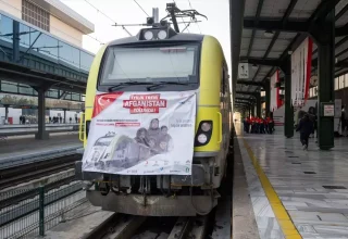Yardım malzemeleri taşıyan “İyilik Treni”nin 21’incisi Afganistan’a hareket etti