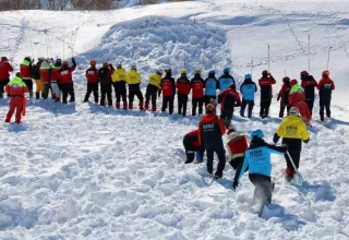 Erciyes Kayak Merkezi’nde Çığ Tatbikatı Gerçekleştirildi