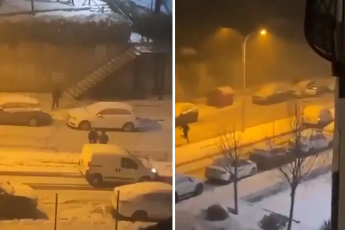 İstanbul’da kar topu atanlara bıçak çeken sürücü aracının kontrolünü kaybetti