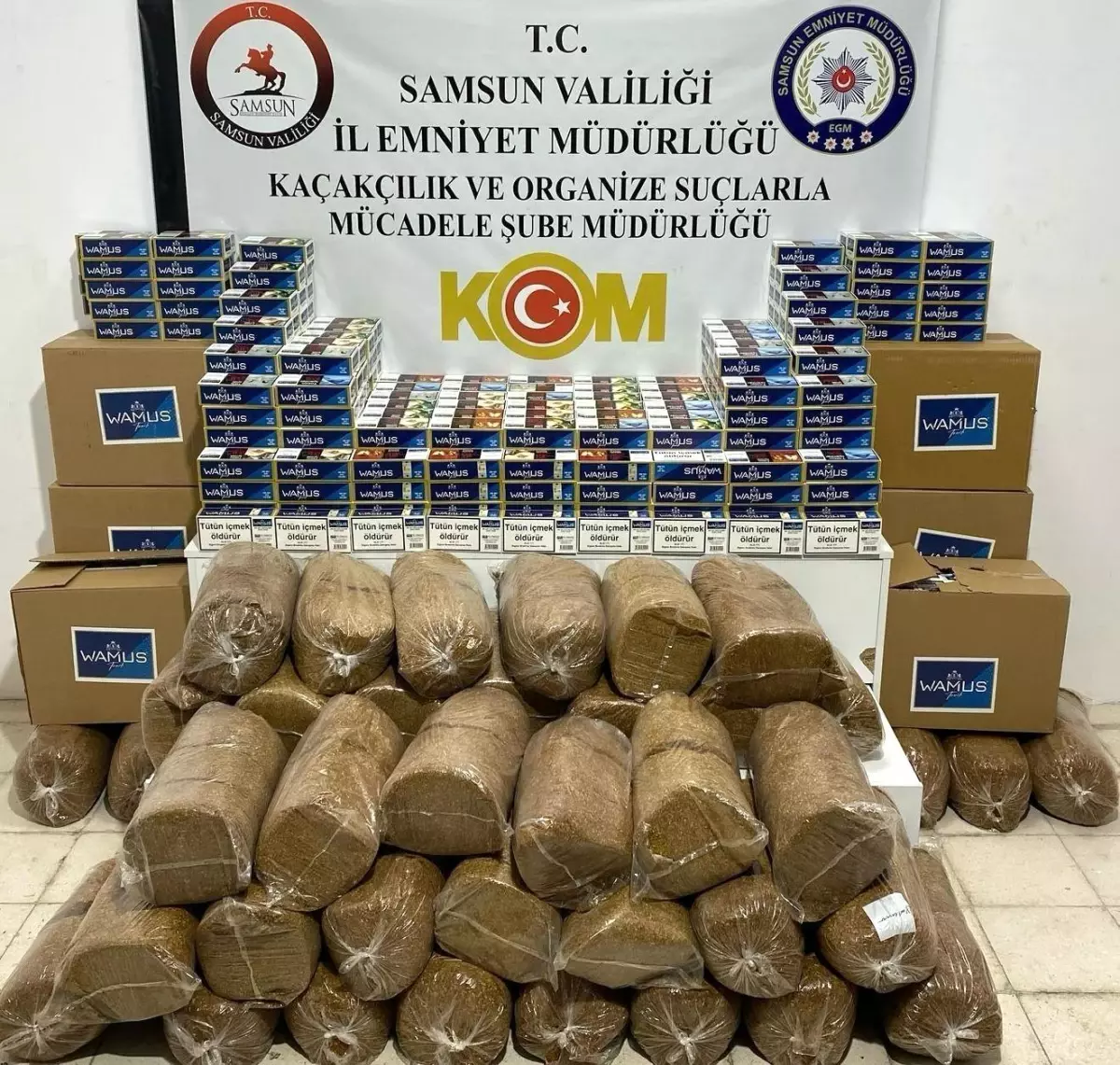 Samsun’da Kaçak Tütün ve Makaron Operasyonu: 177 Bin Kaçak Makaron Ele Geçirildi