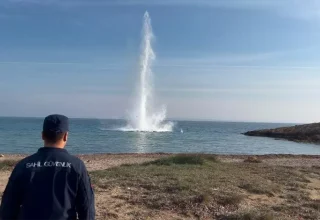 Bozcaada’da Deniz Mayını Kontrollü Olarak İmha Edildi