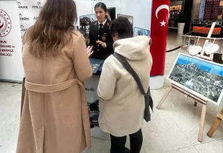 Çorum’da Kadınlar Günü’nde Kadına Yönelik Şiddetle Mücadele Bilgilendirmesi