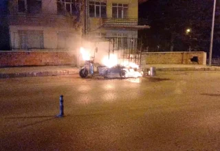 Çorum’da Motosiklet Yangını, Sahibinden Gözyaşlarıyla Karşılandı