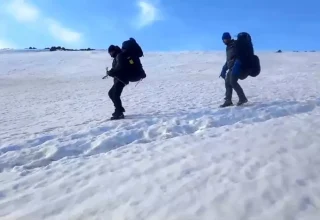 Dağcılar Süphan Dağı’nda Kış Tırmanışı Gerçekleştirdi