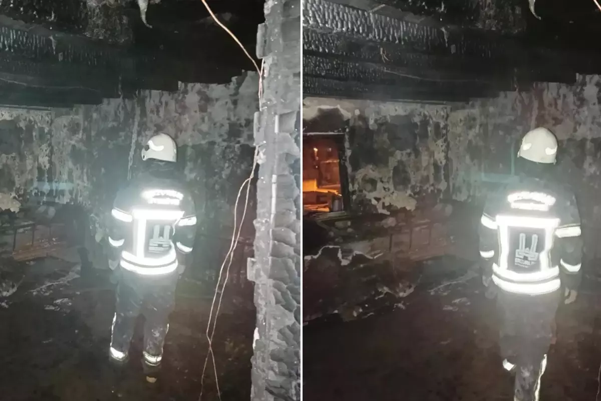 Erzurum’da çıkan yangından bir kişi hayatını kaybetti