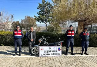 Eskişehir’de Çalınan Motosiklet Jandarma Tarafından Bulundu