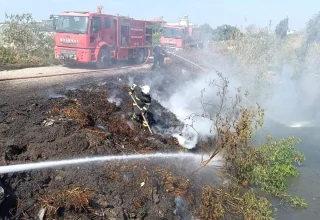 Hatay’da Kamışlık Alanda Yangın Büyümeden Söndürüldü