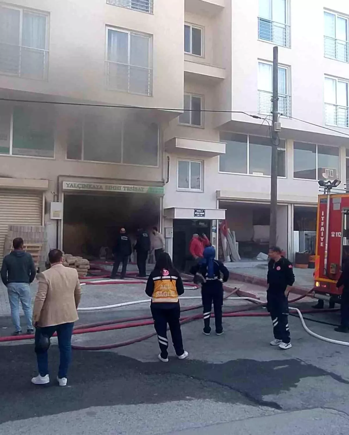 Hatay’da Sıhhi Tesisat Dükkanında Yangın