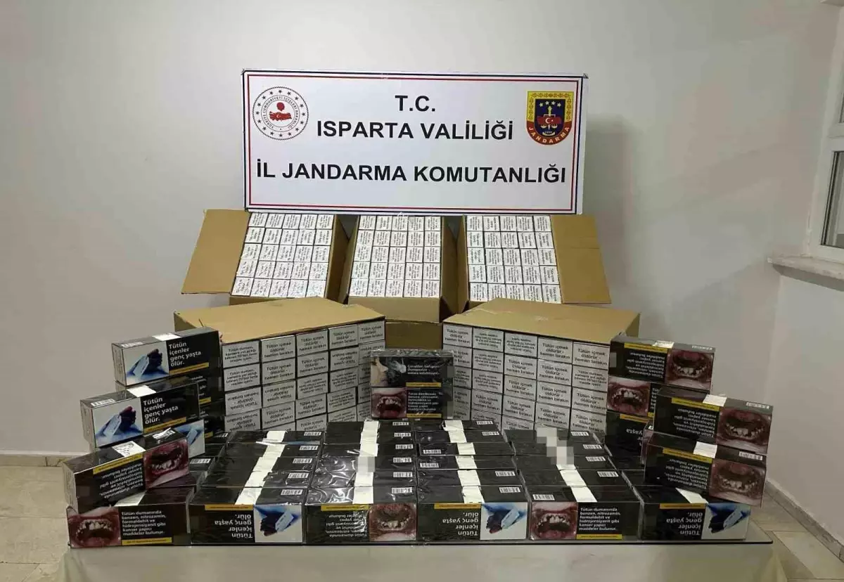 Isparta’da Bandrolsüz 60 Bin Makaron Ele Geçirildi
