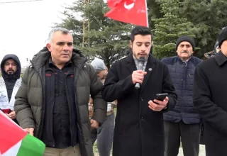 İsrail’in Gazze’ye yönelik saldırıları Kırklareli’nde protesto edildi