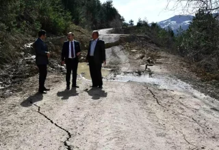 Kastamonu’da Eriyen Kar Suları Heyelana Sebep Oldu