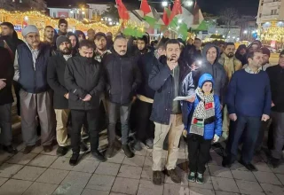 Tekirdağ’da Vatandaşlar Gazze İçin Protesto Düzenledi