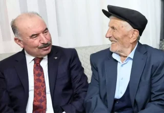 Vali Çalgan’dan 63 yıllık evli çifte ziyaret